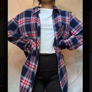 Plaid beachlunch lounge button up